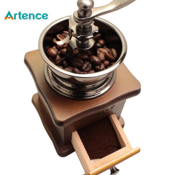 classical wooden manual coffee grinder stainless steel retro coffee spice mini burr mill wheel machine
classical wooden manual coffee grinder stainless steel retro coffee spice mini burr mill wheel machine