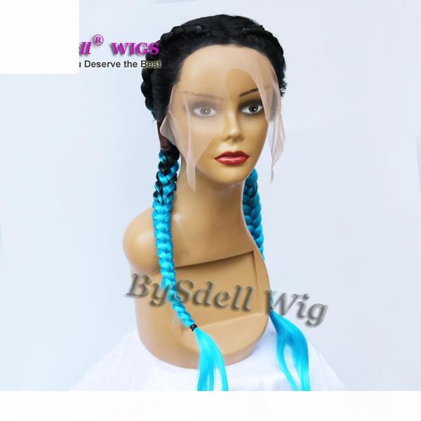beauty twin braids hair lace front wig braid black ombre turquoise blue hair full braids wig for black woman
beauty twin braids hair lace front wig braid black ombre turquoise blue hair full braids wig for black woman