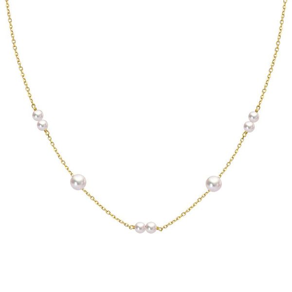 chains xf800 18k gold jewelry real necklace for women round natural akoya seawater pearl genuine au750 chain female luxury gift x5, Silver
chains xf800 18k gold jewelry real necklace for women round natural akoya seawater pearl genuine au750 chain female luxury gift x5, Silver
