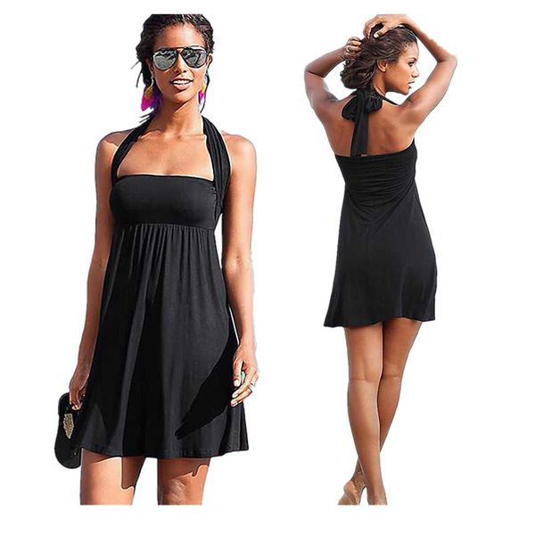 women's swimwear women summer beach dress convertible cover up wears 2021 multi swimdress, White;black
women's swimwear women summer beach dress convertible cover up wears 2021 multi swimdress, White;black