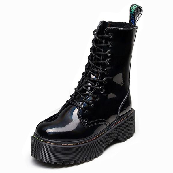 in women's rainbow leather platform martin beside laser zipper short lace ankle boots winter shoes f2pb, Black
in women's rainbow leather platform martin beside laser zipper short lace ankle boots winter shoes f2pb, Black