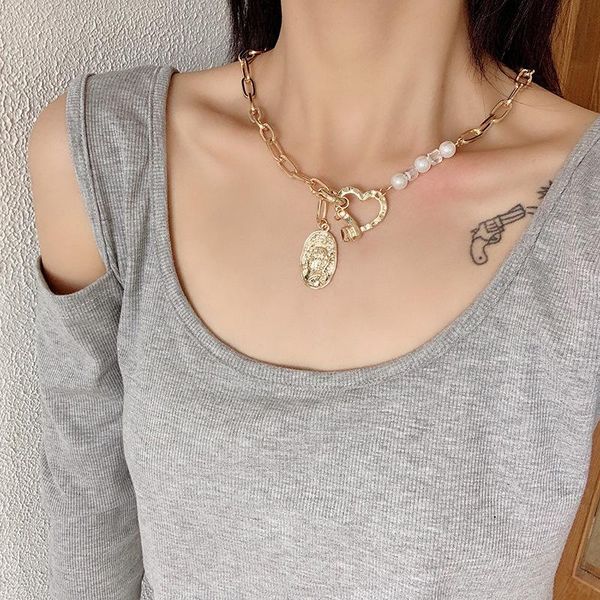 chokers vintage bohemia imitation pearls carved portrait pendant necklace ethic curb cuban thick chain toggle clasp long, Golden;silver
chokers vintage bohemia imitation pearls carved portrait pendant necklace ethic curb cuban thick chain toggle clasp long, Golden;silver