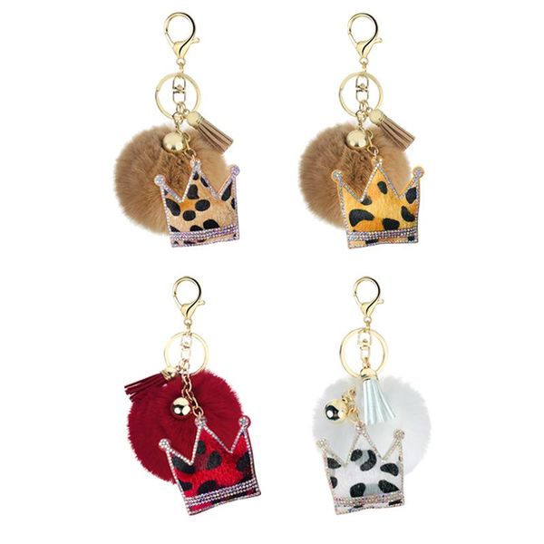 keychains creative gift korean cashmere leopard pattern rhinestone crown hair ball key ring pendant bell accessories bag ornaments, Silver
keychains creative gift korean cashmere leopard pattern rhinestone crown hair ball key ring pendant bell accessories bag ornaments, Silver