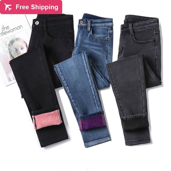 inverno quente de brim mulher 2020 cintura alta casual veludo senhoras pantalon jeans para calas femininas mais, Blue
inverno quente de brim mulher 2020 cintura alta casual veludo senhoras pantalon jeans para calas femininas mais, Blue