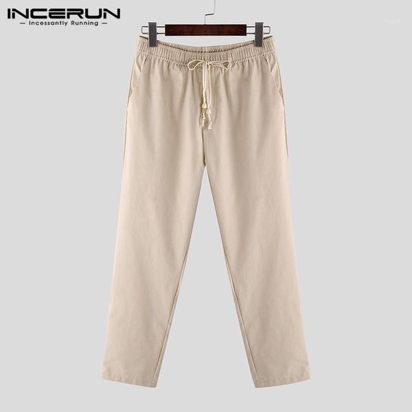 incerun casual solid color pants men cotton drawstring fashion long straight pants men joggers streetwear pantalones hombre 20191, Black
incerun casual solid color pants men cotton drawstring fashion long straight pants men joggers streetwear pantalones hombre 20191, Black
