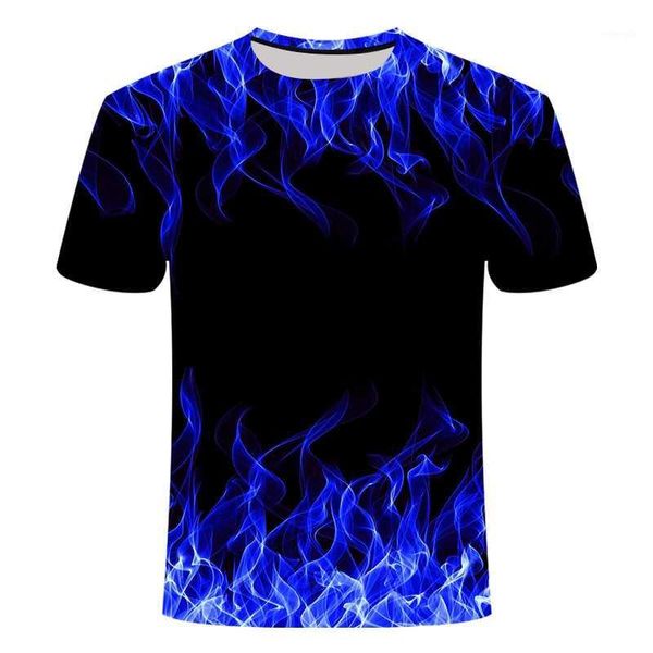 fashi men's new summer t-shirt with round neck short sleeve blue green red purple flame 3d printed, White;black 
fashi men's new summer t-shirt with round neck short sleeve blue green red purple flame 3d printed, White;black
