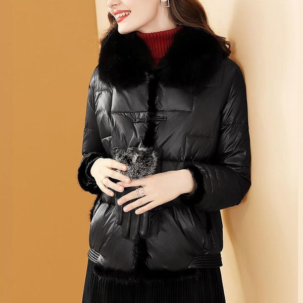 parka women's plus size long dadded coats 2020 winter down cotton-padded clothes fur collars splicing warm parkas jackets woman, Black
parka women's plus size long dadded coats 2020 winter down cotton-padded clothes fur collars splicing warm parkas jackets woman, Black