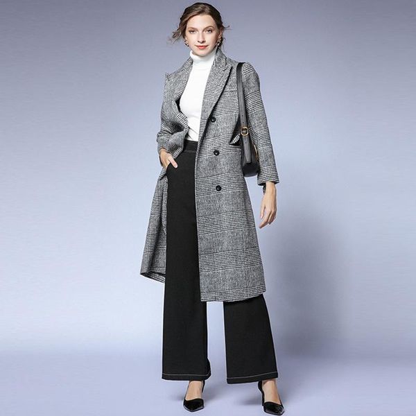 women's wool & blends autumn design houndstooth pattern midi long woolen thickening coat abrigos and short pencil skirt twinset dress s, Black
women's wool & blends autumn design houndstooth pattern midi long woolen thickening coat abrigos and short pencil skirt twinset dress s, Black