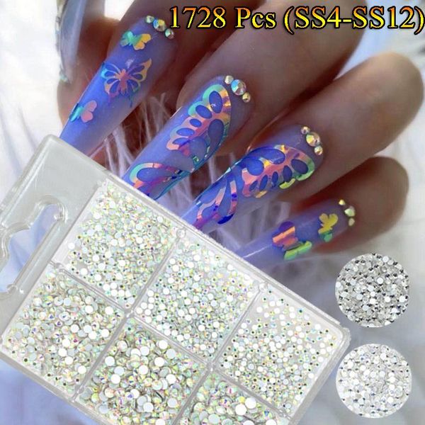 1pc flatback glass nails rhinestones mixed sizes ss4-ss12 nail art decoration stones shiny gems manicure accessories, Silver;gold
1pc flatback glass nails rhinestones mixed sizes ss4-ss12 nail art decoration stones shiny gems manicure accessories, Silver;gold