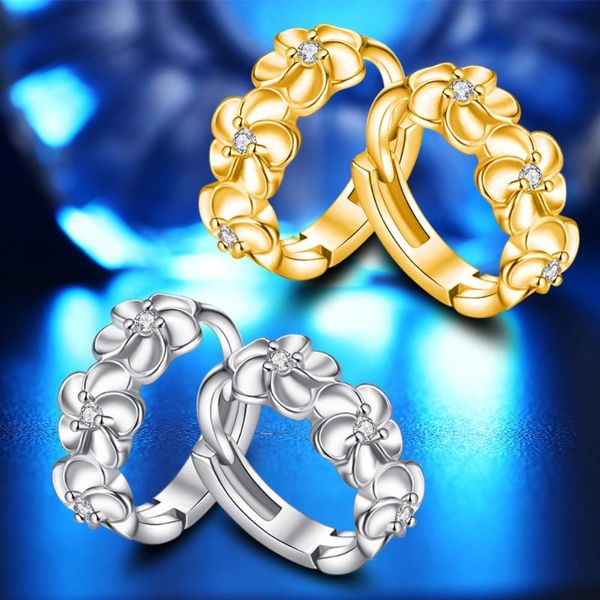 hoop & huggie flower shape stud earrings for women fashion crystal fine jewelry gift, Golden;silver
hoop & huggie flower shape stud earrings for women fashion crystal fine jewelry gift, Golden;silver