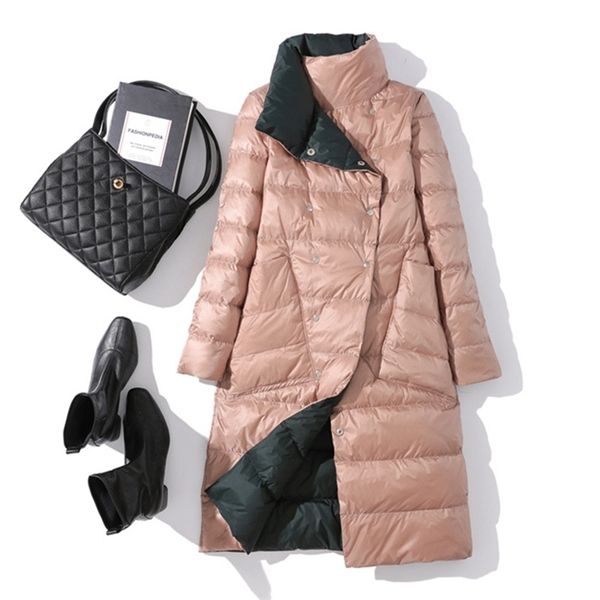 luzuzi women double sided down jacket winter turtleneck white duck down coat double breasted warm padded parkas snow long coat q1217, Black
luzuzi women double sided down jacket winter turtleneck white duck down coat double breasted warm padded parkas snow long coat q1217, Black