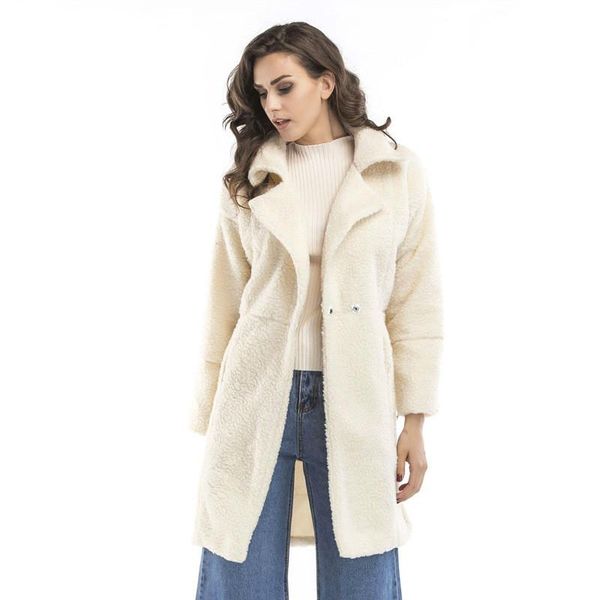 selling autumn and winter 2021 medium length woolen coat women's plush coat, Black
selling autumn and winter 2021 medium length woolen coat women's plush coat, Black