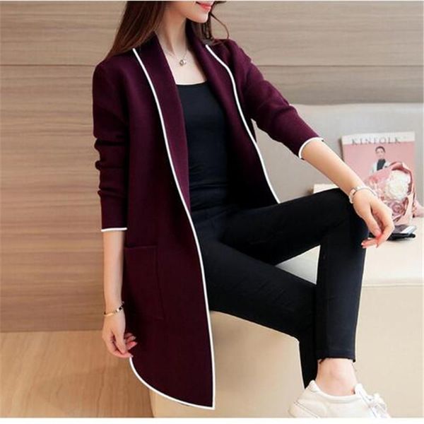 the korean version of the long and medium-sleeved women's jacket autumn new type of cardigan blouse women's knit sweater tide, Tan;black
the korean version of the long and medium-sleeved women's jacket autumn new type of cardigan blouse women's knit sweater tide, Tan;black