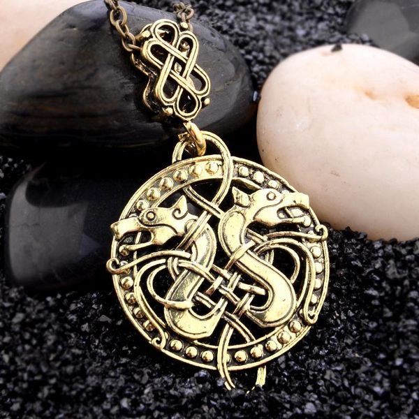 pendant necklaces vintage nordic viking double dragons charm odin amulet pagan necklace, Silver
pendant necklaces vintage nordic viking double dragons charm odin amulet pagan necklace, Silver
