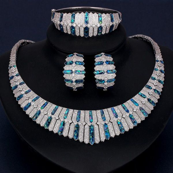 bride talk luxury unique dubai jewelry copper necklace sets shine shell design for women zircon jewellery nigerian bridal sets, Silver
bride talk luxury unique dubai jewelry copper necklace sets shine shell design for women zircon jewellery nigerian bridal sets, Silver