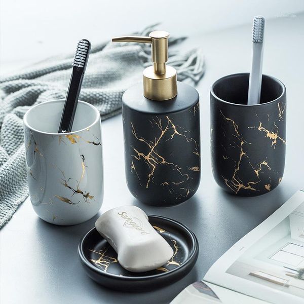 bath accessory set nordic luxury marbled ceramic bathroom five-piece creative toothbrush mouth mug wedding gift wash set1
bath accessory set nordic luxury marbled ceramic bathroom five-piece creative toothbrush mouth mug wedding gift wash set1