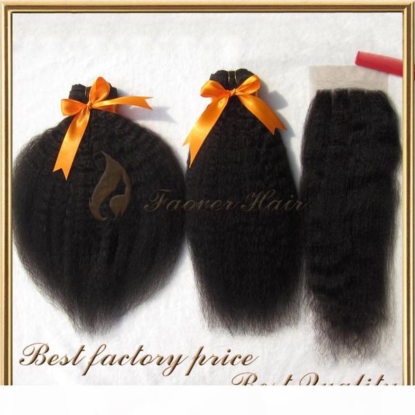 indian remy hair kinky straight 3pcs hair weave with 1pc lace closure natural color coarse yaki 4 pcs lot, Black
indian remy hair kinky straight 3pcs hair weave with 1pc lace closure natural color coarse yaki 4 pcs lot, Black