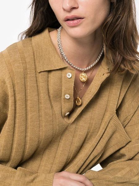 women sweater 2021 all-match temperament pullover lapel loose sweater with buttons, White;black
women sweater 2021 all-match temperament pullover lapel loose sweater with buttons, White;black