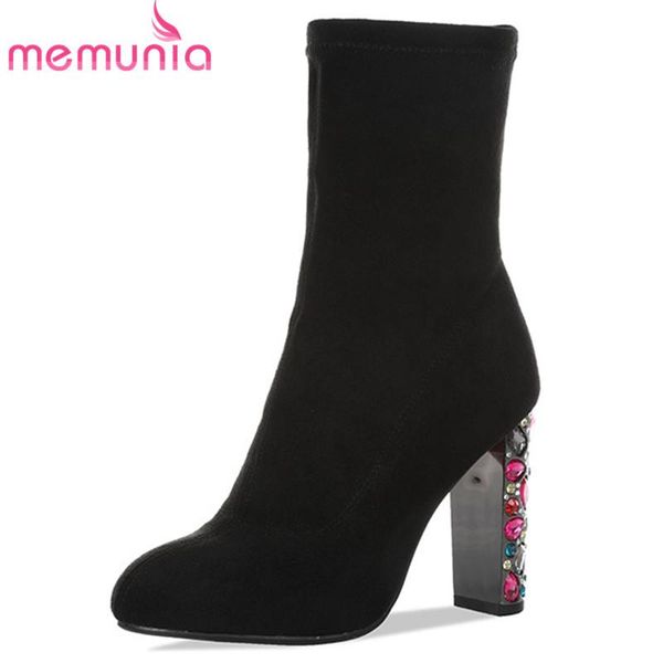 memunia 2020 new arrival fashion high heels party wedding shoes women ankle boots crystal round toe autumn winter boots female, Black
memunia 2020 new arrival fashion high heels party wedding shoes women ankle boots crystal round toe autumn winter boots female, Black