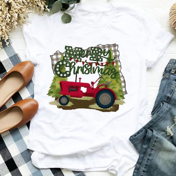 women merry christmas truck fashion cute style 90s printing holiday clothes ladies graphic print tee tshirt female t-shirt, White
women merry christmas truck fashion cute style 90s printing holiday clothes ladies graphic print tee tshirt female t-shirt, White