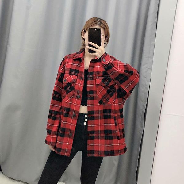women plaid jackets coat elegant ladies turn down collar wool blend coats long sleeve autumn winter warm jackets female outwear1, Black;brown
women plaid jackets coat elegant ladies turn down collar wool blend coats long sleeve autumn winter warm jackets female outwear1, Black;brown