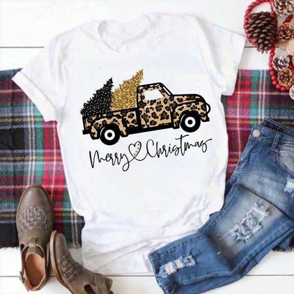 women leopard truck tree merry christmas t shirts kwaii graphic short sleeves female t shirt suitable all seasons, White
women leopard truck tree merry christmas t shirts kwaii graphic short sleeves female t shirt suitable all seasons, White