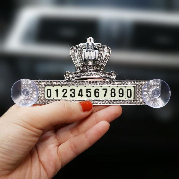 luminous crown crystal car styling temporary parking card diamond with suckers phone number card plate car accessories h wmtdrp
luminous crown crystal car styling temporary parking card diamond with suckers phone number card plate car accessories h wmtdrp