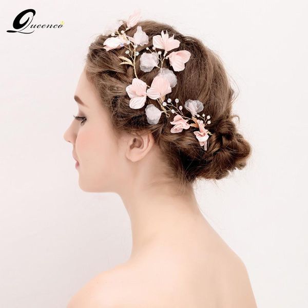 2 pcs pink flower bridal headpiece wedding hair accessories golden color branches and leaves hair clip bridal ornament, Golden;silver
2 pcs pink flower bridal headpiece wedding hair accessories golden color branches and leaves hair clip bridal ornament, Golden;silver