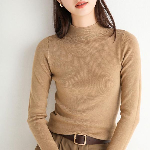 autumn winter women pullovers sweater long sleeve knitted korean elasticity casual jumper female solid slim streetwear mock neck1, White;black
autumn winter women pullovers sweater long sleeve knitted korean elasticity casual jumper female solid slim streetwear mock neck1, White;black