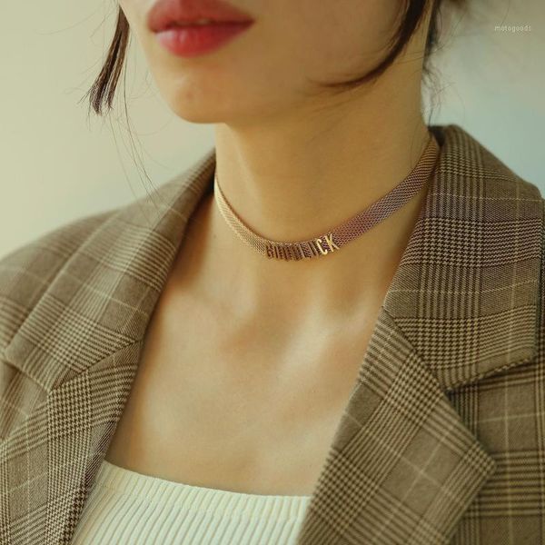 chokers simple stainless steel letters necklace for women short clavicle chain 2021 fashion jewelry accessories1, Golden;silver
chokers simple stainless steel letters necklace for women short clavicle chain 2021 fashion jewelry accessories1, Golden;silver