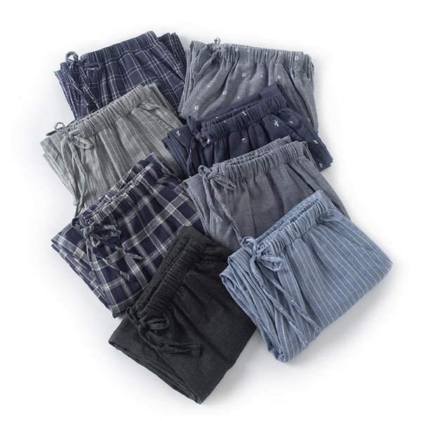 men's sleepwear 2021 sleep bottoms cotton soft plaid print pants male blue long loose sleeping spring wear for men, Black;brown
men's sleepwear 2021 sleep bottoms cotton soft plaid print pants male blue long loose sleeping spring wear for men, Black;brown