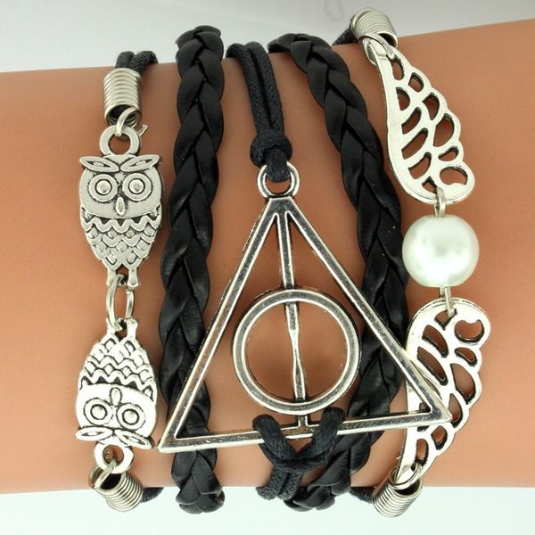 wax rope alloy owl artifact harry potter angel wing bracelet triangle 8-character believe multi element multi-layer bracelet, Golden;silver
wax rope alloy owl artifact harry potter angel wing bracelet triangle 8-character believe multi element multi-layer bracelet, Golden;silver