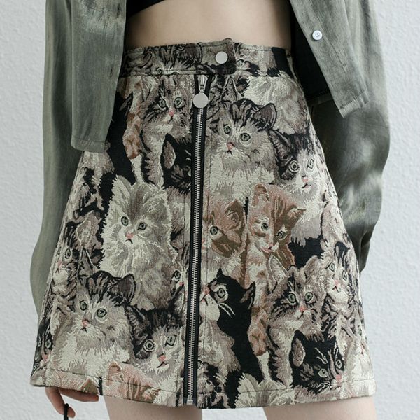 harajuku women cat pattern skirts korean high waist a-line high waist falda mujer vintage cartoon streetwear female skirt q1209, Black
harajuku women cat pattern skirts korean high waist a-line high waist falda mujer vintage cartoon streetwear female skirt q1209, Black