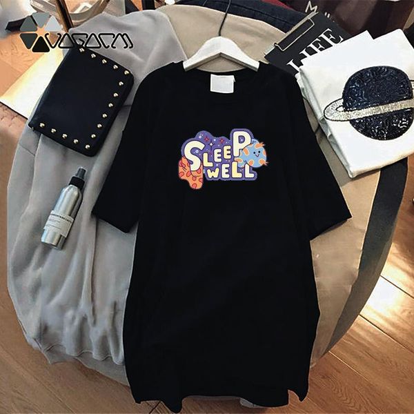 women's sleepwear short sleeve pyjama femme sleep well letter print cute plus size dress 2021 harajuku summer tshirt home clothes black, Black;red
women's sleepwear short sleeve pyjama femme sleep well letter print cute plus size dress 2021 harajuku summer tshirt home clothes black, Black;red