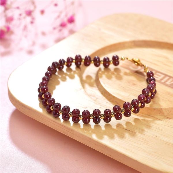 charm bracelets handmade natural garnet strand bracelet crystal beaded wrap lucky color for women bangles fashion jewelry b432, Golden;silver
charm bracelets handmade natural garnet strand bracelet crystal beaded wrap lucky color for women bangles fashion jewelry b432, Golden;silver