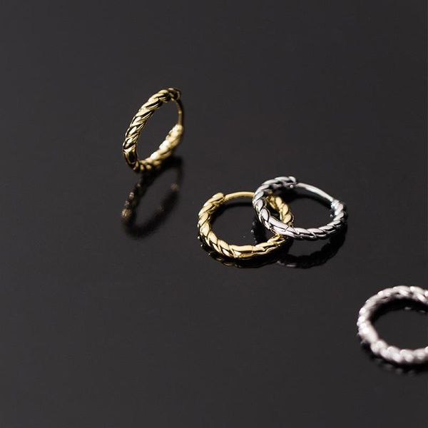 100% real 925 sterling silver minimalist round twist pattern hoop earrings for women girls daughter jewelry gift, Golden;silver
100% real 925 sterling silver minimalist round twist pattern hoop earrings for women girls daughter jewelry gift, Golden;silver