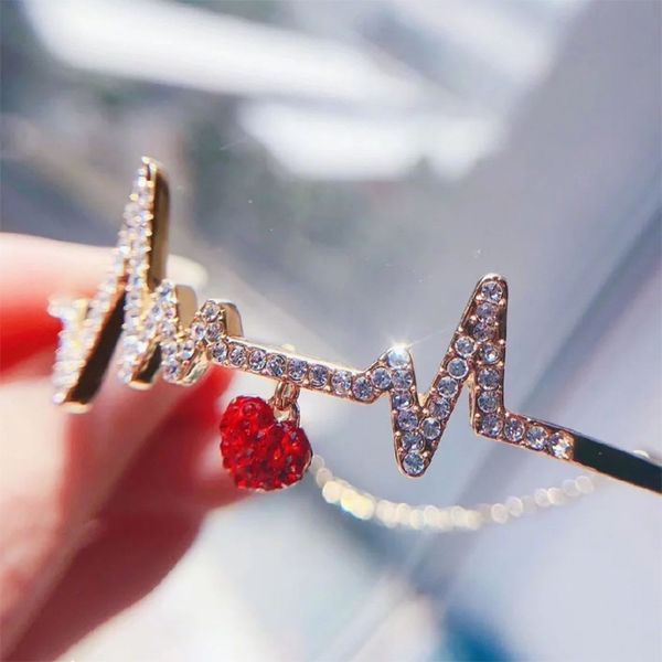 shijia ornament heartbeat pattern heartbeat bracelet female with hearts bracelet womens fashion all-match simple wechat fashion design, Black
shijia ornament heartbeat pattern heartbeat bracelet female with hearts bracelet womens fashion all-match simple wechat fashion design, Black