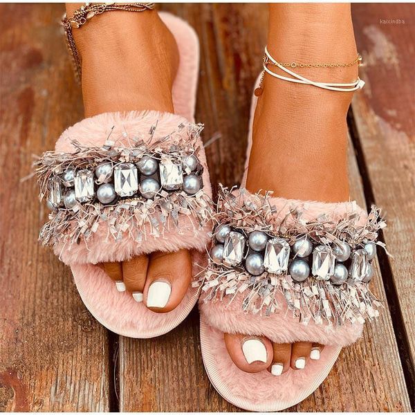 fur sliders for women furry slippers pearl 2020 woman crystal fur sandals female winter comfort flat women's home autumn shoes1, Black
fur sliders for women furry slippers pearl 2020 woman crystal fur sandals female winter comfort flat women's home autumn shoes1, Black