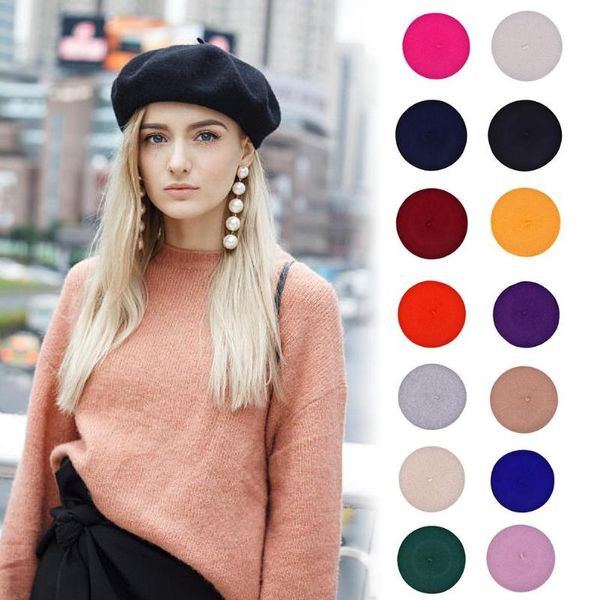 solid color women's girl's beret french artist warm wool winter beanie hat cap, Blue;gray
solid color women's girl's beret french artist warm wool winter beanie hat cap, Blue;gray