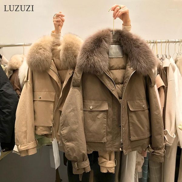 luzuzi winter real fur women's down jacket 2021 female coat clothes women korean parkas warm fashion short mujer chaqueta1, Black
luzuzi winter real fur women's down jacket 2021 female coat clothes women korean parkas warm fashion short mujer chaqueta1, Black