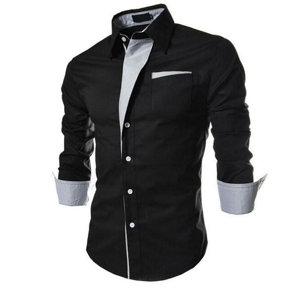 men's casual shirts men clothes long sleeve shirt slim fit brand male camisa masculina size --xxxl drop, White;black
men's casual shirts men clothes long sleeve shirt slim fit brand male camisa masculina size --xxxl drop, White;black