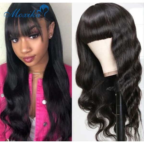 перуанские волнистые полные машины парики с челками человеческие волосы парики 150 moxica body wave remy парик натуральный цвет f wmtsgn, Black;brown 
перуанские волнистые полные машины парики с челками человеческие волосы парики 150 moxica body wave remy парик натуральный цвет f wmtsgn, Black;brown