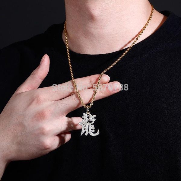 chains hip hop chinese letter necklace dragon pendant gold plated china stype cubic copper punk jewelry for men, Silver
chains hip hop chinese letter necklace dragon pendant gold plated china stype cubic copper punk jewelry for men, Silver