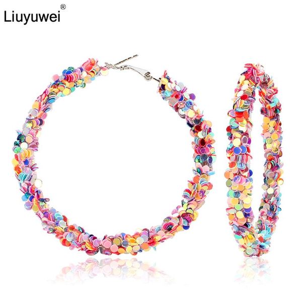 new big round circle hoop earrings for women ethnic vintage boho statement earrings jewelry sequins earring, Golden;silver
new big round circle hoop earrings for women ethnic vintage boho statement earrings jewelry sequins earring, Golden;silver
