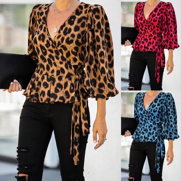 women's blouses & shirts women's deep v-neck long sleeve loose leopard blouse tied waistband shirt lantern female 2021 autumn1, White
women's blouses & shirts women's deep v-neck long sleeve loose leopard blouse tied waistband shirt lantern female 2021 autumn1, White