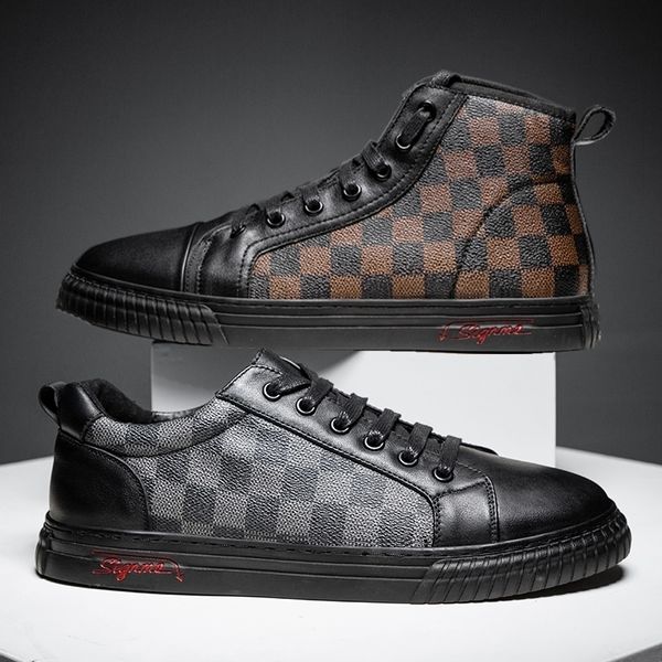 2020 new high-quality men's casual shoes fashionable leather low-sneakers simple style same style high-trend men's shoes c1120, Black
2020 new high-quality men's casual shoes fashionable leather low-sneakers simple style same style high-trend men's shoes c1120, Black