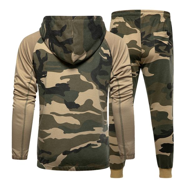 men sets camouflage casual tracksuit spring new camo jacket+pants sets men's sportswear hooded sweatshirt sweatsuit outdoor 201204, Gray
men sets camouflage casual tracksuit spring new camo jacket+pants sets men's sportswear hooded sweatshirt sweatsuit outdoor 201204, Gray