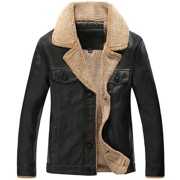 2020 new winter pu leather jackets parka men thick warm fleece overcoat mens brand clothing coat jacket hx020, Black
2020 new winter pu leather jackets parka men thick warm fleece overcoat mens brand clothing coat jacket hx020, Black