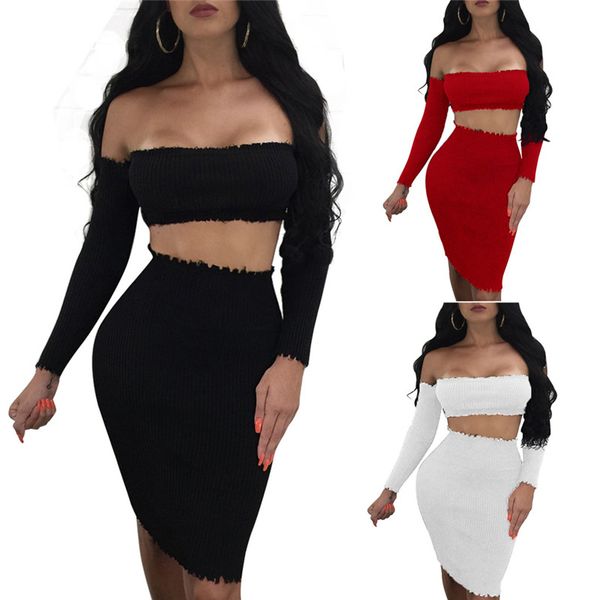 fashion personality tight dress set women bodycon suit 2 piece set women dress, White
fashion personality tight dress set women bodycon suit 2 piece set women dress, White