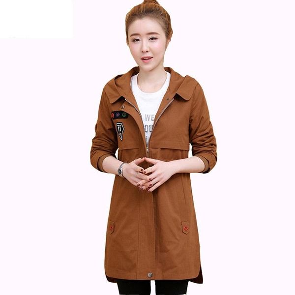 women's trench coats 2021 boutique windbreaker female medium length fashion slim thin spring hooded plus size autumn jacket women cloth, Tan;black
women's trench coats 2021 boutique windbreaker female medium length fashion slim thin spring hooded plus size autumn jacket women cloth, Tan;black